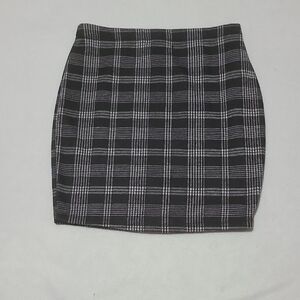 Plaid Black and White Women's Mini Skirt